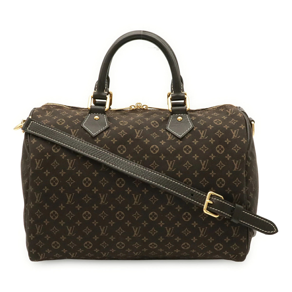 Louis Vuitton Monogram Idylle Speedy 2Way Shoulder Bag Canvas Black Brown